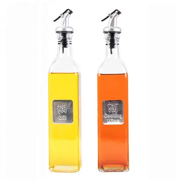 극도의 공간 [2개 포장] 주전자 양념병 500ML 유리병 방유유병 양념병 양념병 조미병 JD-35