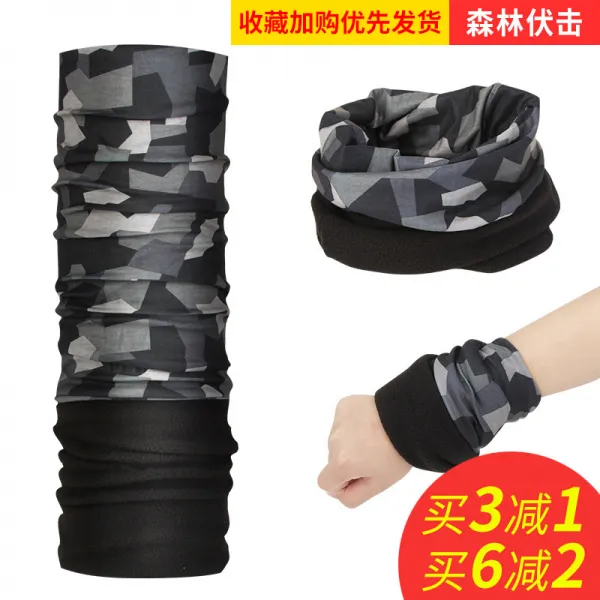 폴라폴리스 넥워머 보온 라이딩 세수수건 마술 두건 남녀 두꺼운 겨울 아웃도어 안면보호마스크 마스크 헤드 갖추다, 숲 매복하여 공격함
