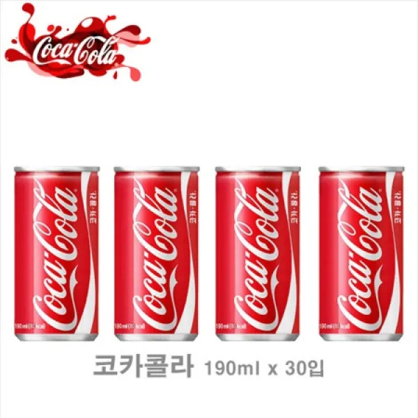 [코카콜라] 한입에 코카콜라 190mlx30입, 30캔, 190ml
