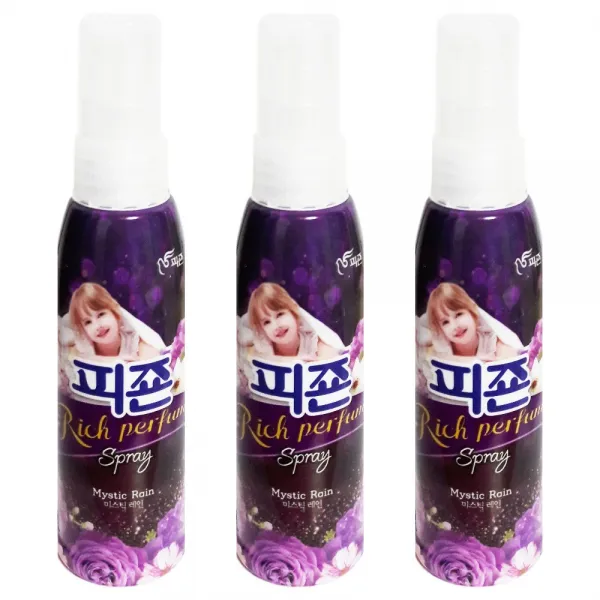 피죤 리치퍼퓸 스프레이 섬유탈취제 미스틱레인향 본품, 3개, 200ml
