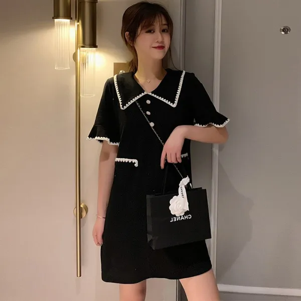 프렌치 도라지 복고 염세 상 계 치마 거두고 허리 여 항풍 학생 꼬마 샹들리에 원피스 여하