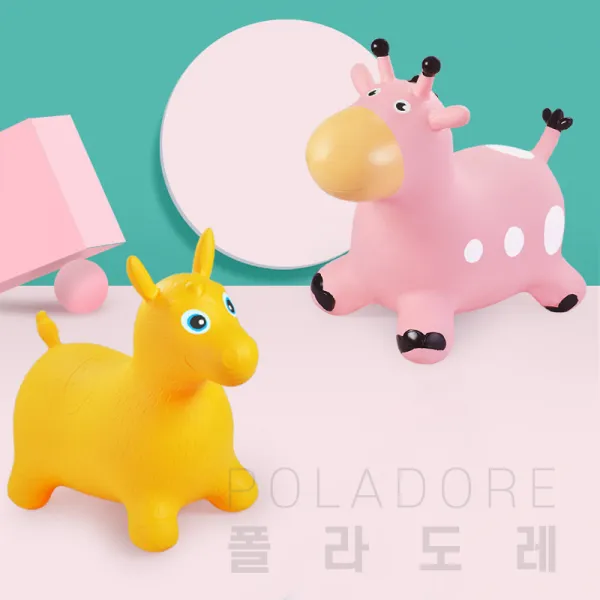 폴라도레 아기 흔들말 붕붕카 유아 어린이 흔들 목마 말타기 장난감 + L Yy 0159✩01 블루 두꺼움 