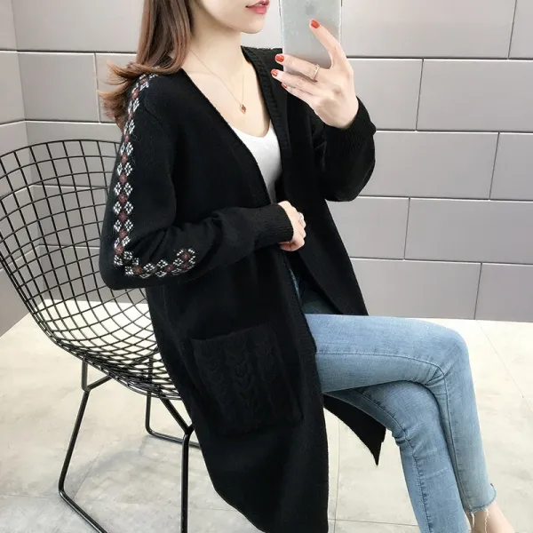 Jan.14 319번 여성 니트 가디건 가을 코트 여 춘추중장 노련미Z