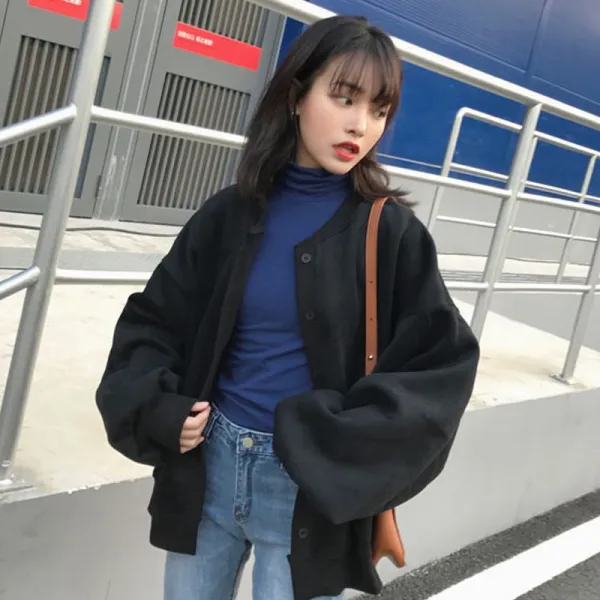 GB1004 여성 가을 겨울 캐주얼 가디건 자켓 데일리 캠퍼스 룩 점퍼 SA909
