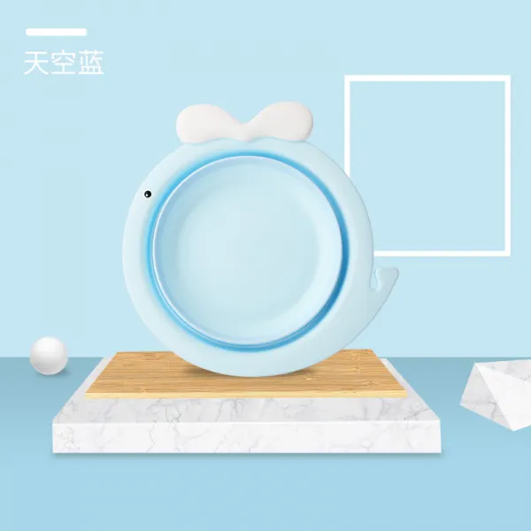 세숫대야 임산부 산모 산후 전용 세면대 접이식 작은대야 pp여자 대야 여학생 여성 하반신, T09-블루 접이식 생선, 기본