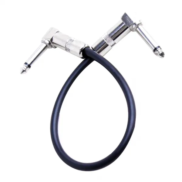 ZLD 6.3mm 정각 까만 기타지도 헝겊 조각은 페달 효력 케이블을 12 인치지도합니다, As Described