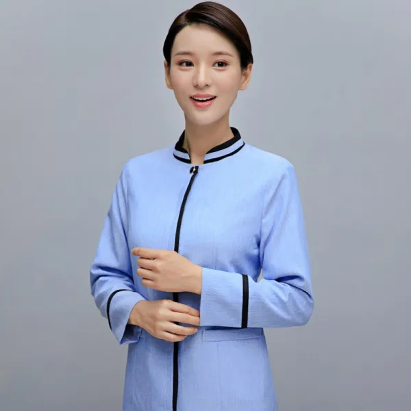 보결복 추동복 객실 긴팔 pa근무 여 여복 남 동네 노보복 오피스룩, XXL 블루 여자타입 긴소매