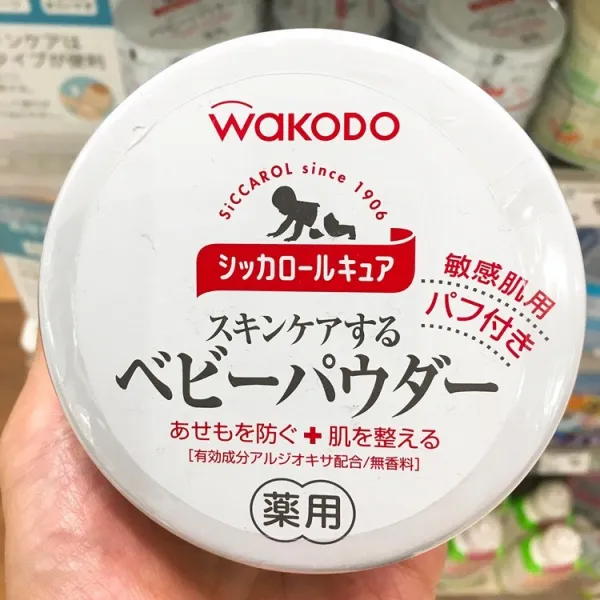 와코도 일본정품 시카롤 베이비파우더 140g