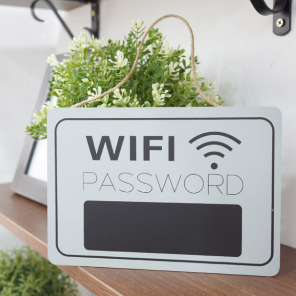 영업용 업소용 카페 식당 와이파이 WIFI 비밀번호 비번 패스워드 표시 문구 안내판 알림판 보드, 아이보리