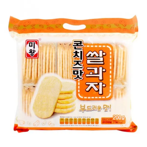 미왕 콘치즈맛 쌀과자 200g 3봉+맛보기젤리 3개 증정, 1세트