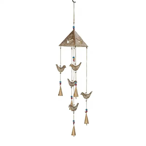 NMT 데코 79 41446 절충주의 새 테마 윈드 차임 5 W x 32 H 금 파랑 - P085707HY13MHF7, 기본