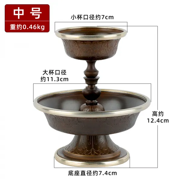 슈가버블 법을 수호함 순동 고색팔색 행운 꽃 조각 밀종 불기 용품 술잔 공양 성스럽다 물컵, 중간사이즈