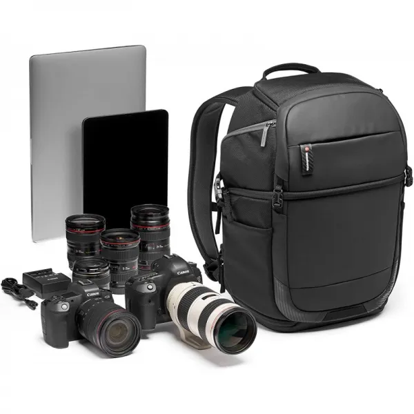 Manfrotto 카메라 백 Ma2 패스트 배낭 23l 기내 반입 가능 삼각대 장착 가능 액세스 중시 레인 함께 블랙 단일상품