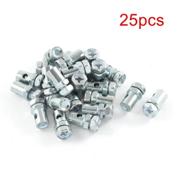 Uxcell 15pcs 25 pcs 50pcs 100pcs 2mm 필립스 헤드 스크류 오토바이 케이블 볼트 상단 피팅 솔더리스 젖꼭, 02 25pcs