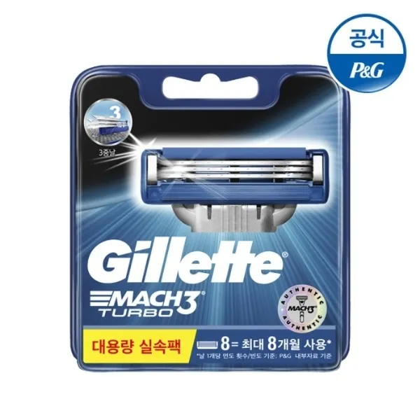 질레트 마하3 터보면도날 8입, 단품, 기타