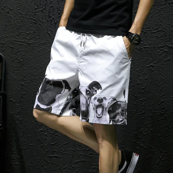 심쿵 심쿵패션 남성 심플 프린트 빅사이즈 트레이닝 팬츠