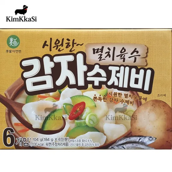 이가자연면 감자수제비 184gX6개, 1개, 1.104kg