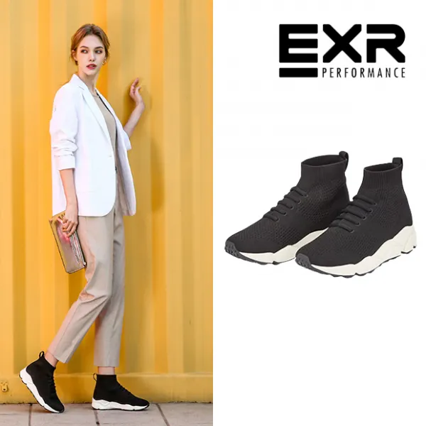 이엑스알 Exr 정품 삭스 여성키높이스니커즈 블랙