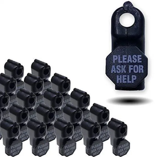 50 X 6mm Black Plastic Retail Shop Security Display Hook Anti/8536917, 상세내용참조
