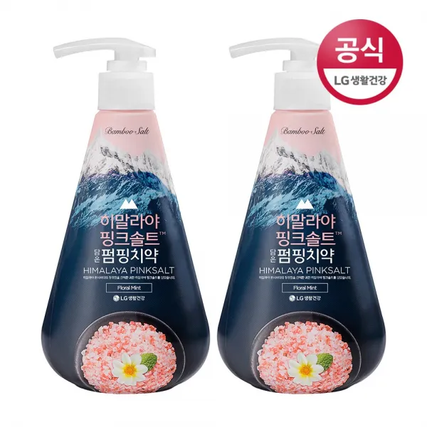히말라야 핑크솔트 플로럴민트 펌핑치약 285g X 2개, 단품