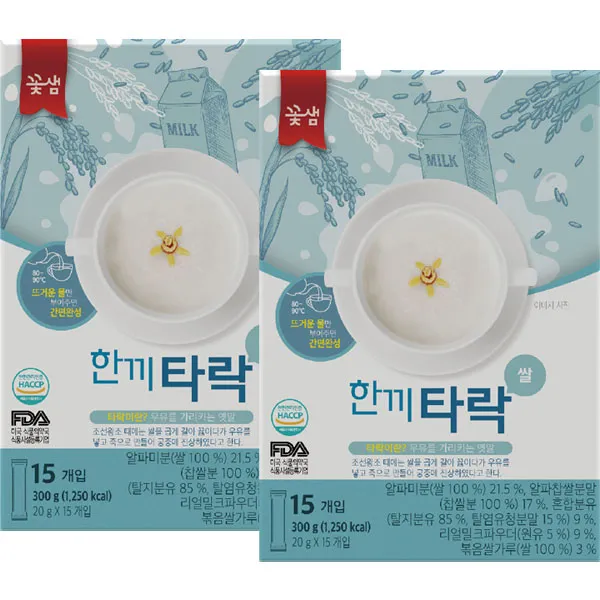 꽃샘 한끼 타락 쌀 300g 15T+15T (30개입)/타락죽, 단일상품