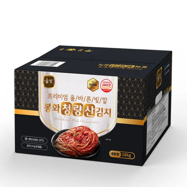 봉화 청량산 김치 배추 포기김치 (프리미엄 올바른빛깔 김치), 10kg