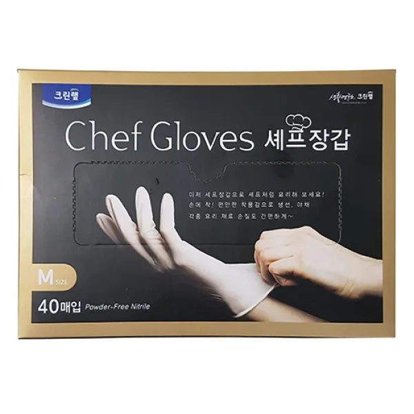 셰프장갑 (M/40매)-(oen) /비닐장갑/주거잡화/일회/대용량/공산품/일용잡화/제지/세제, 999개