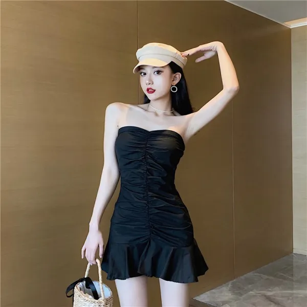 에이프릴래빗 클럽룩 섹시 스커트 플레어 스커트