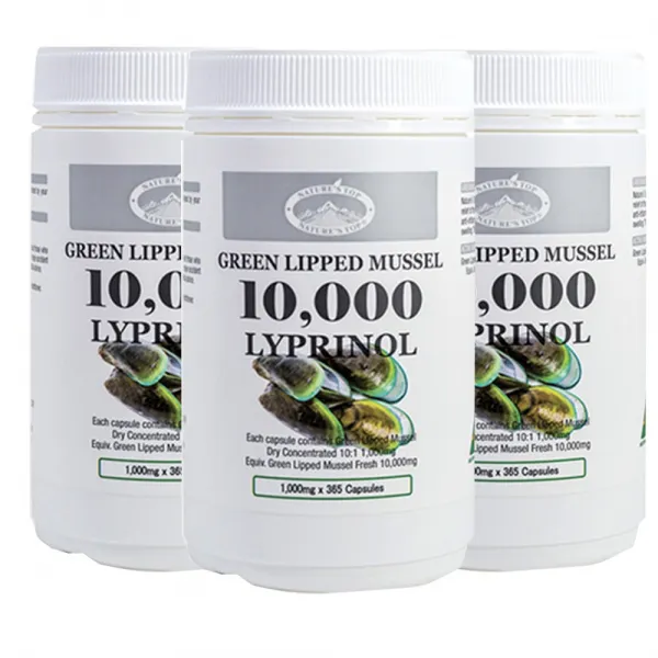 네이쳐스탑 호주 리프리놀 10000 365캡슐 3통 NaturesTop greenLipped mussel lyprinol