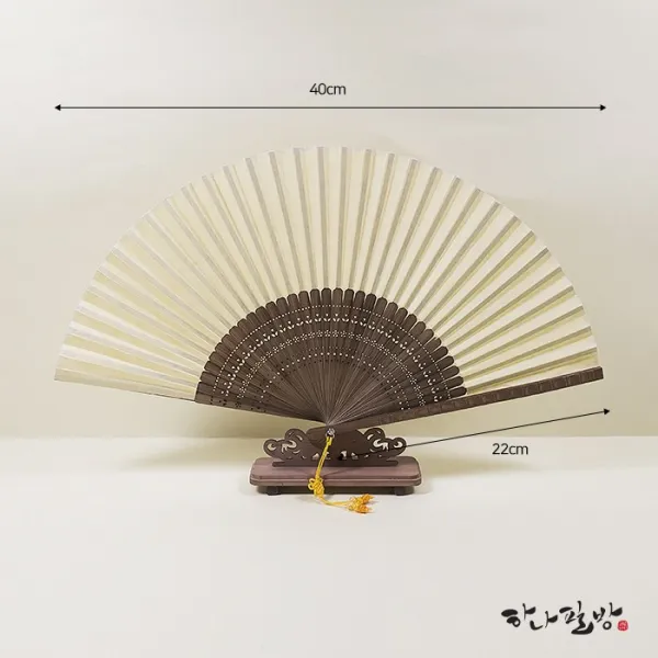 하나필방/연노랑 색부채/한지접선/접선/캘리부채, 1
