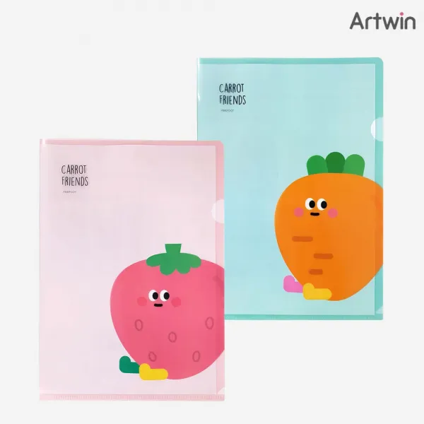 800당근친구들홀더화일 랜덤 당근문구 화일 홀더 캐릭터 문구 학용품 문구도매 문구점 문방구 아트윈