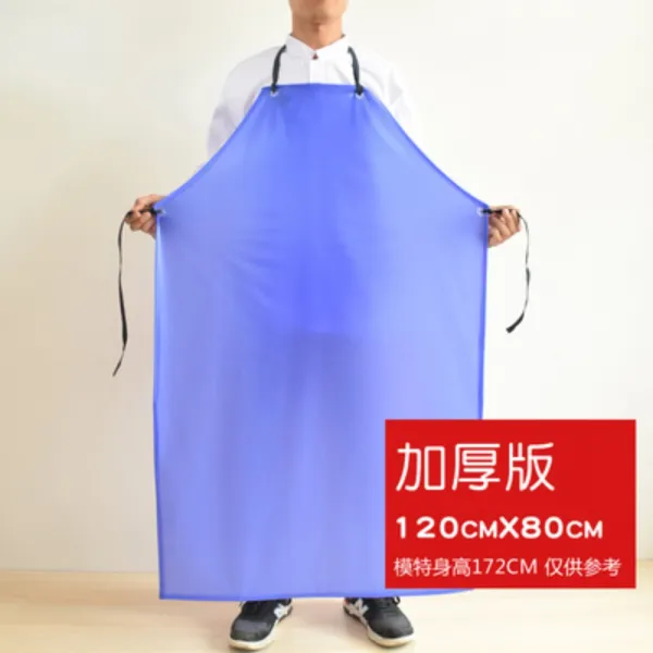 PVC 완병 방수 기름튐방지 정육점 주방 업소용 내구성좋은 앞치마, 더 두꺼운 버전 120 x 80