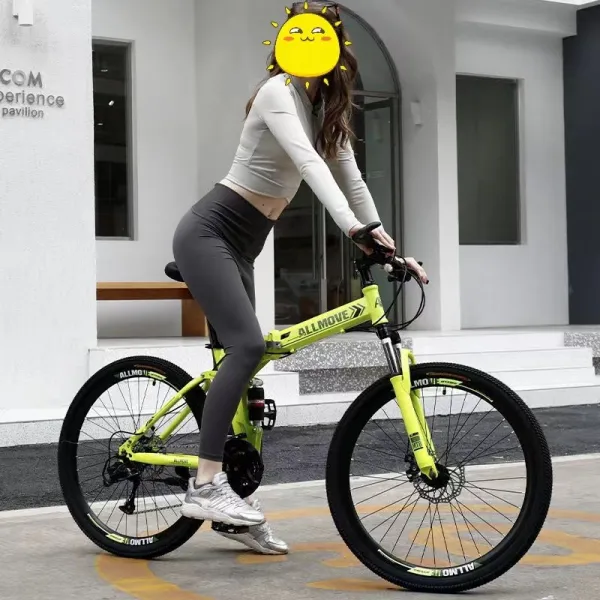 의풍인스 MTB자전거 경량 21속 24인치 26인치 접이식자전거 ZXC02, 블랙 오렌지_21단_26인치
