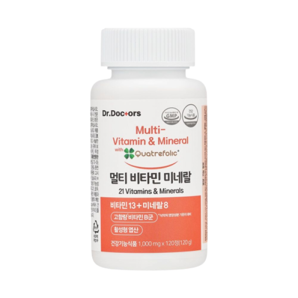 종합 멀티 비타민 미네랄 영양제 비타민B군 활성형엽산 현대인의필수 항산화 기초대사 에어지생성, 3개, 120정