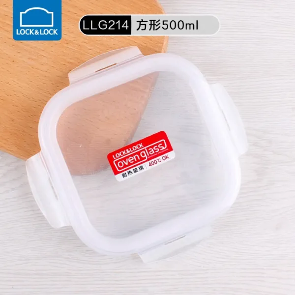 LOCK 스냅 백 지퍼 박스 뚜껑 부품 유리 도시락 케이스 밀봉 그릇 원형 직사각형 LLG 445 / 428 214 861 8 LG - 정방형 500 ml