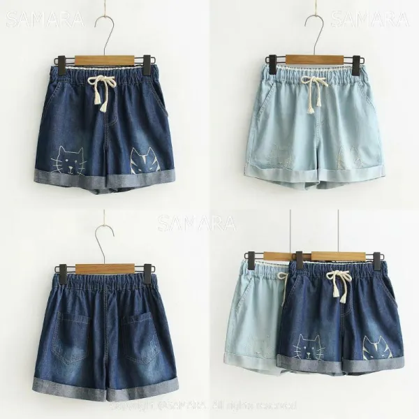 Qterra 특허브랜드 A9807 여성 청반바지 루즈핏 밴딩 청반바지 캐주얼