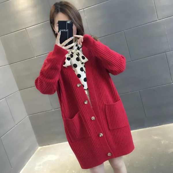 [mars]여성 가디건 가을 데일리 루즈핏 롱 가디건 Y21