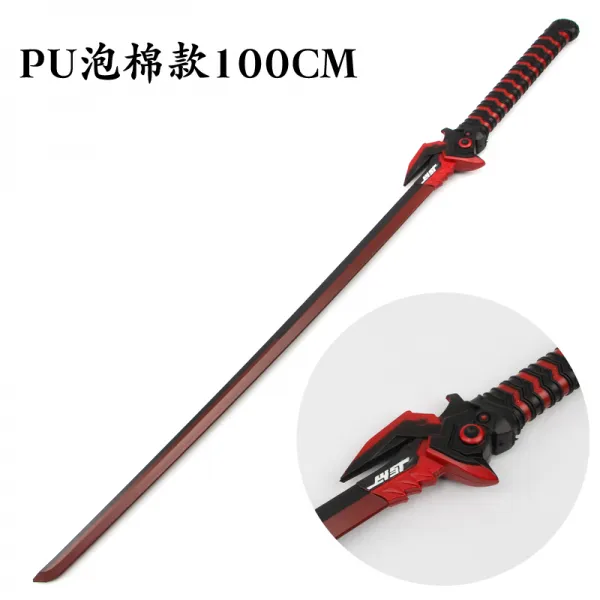 오버워치 겐지 칼 코스프레 검 용검 소품 코스튬플레이, PU 폼 타입 100CM (시스 제외)개