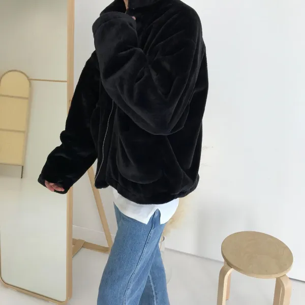 아르페 남자 겨울 미니멀 스너그 퍼점퍼자켓