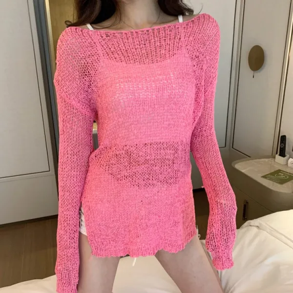 Moowuu 여자 가을 데일리 라운드 니트 43394388