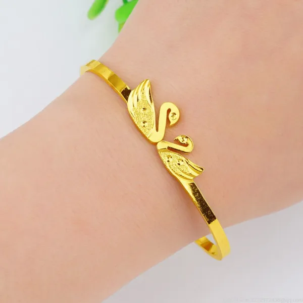 라오농 원앙 도금 팔찌 여 패션 도금 여성 스완 팔찌 금도금 여우 팔찌 오래간만에 물빠짐 +25d05LL
