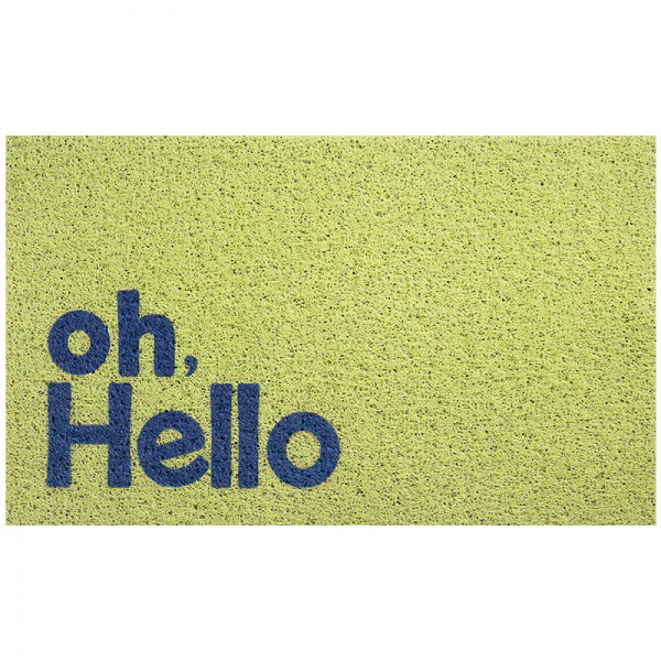 MOCAROSE 미끄러짐을 방지하다 코일현관매트 영문 프린트 두께 10mm, HELLO-C