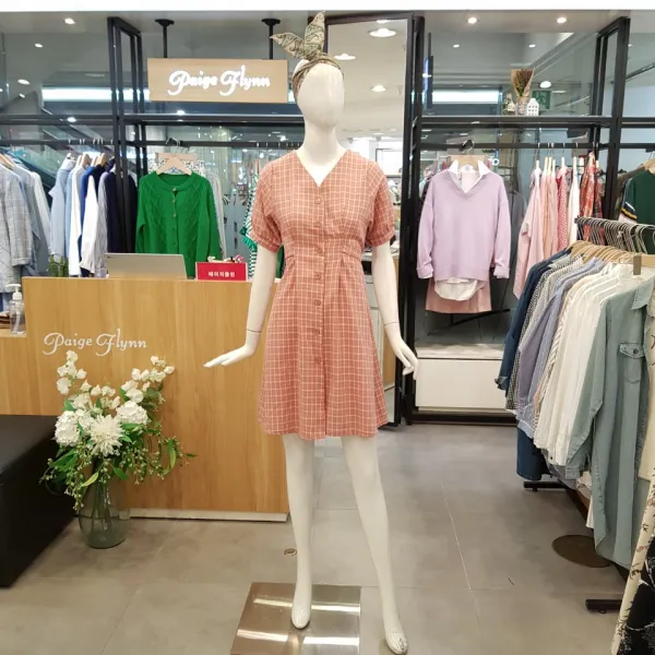 [페이지플린] 체크브이넥벨트원피스F0BOP029A