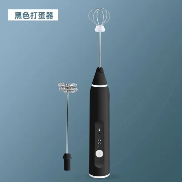 전동 계란 믹서기 가정용 소형 베이킹 때리다 난봉 충전 크림 소각기 거품기 유기, 블랙