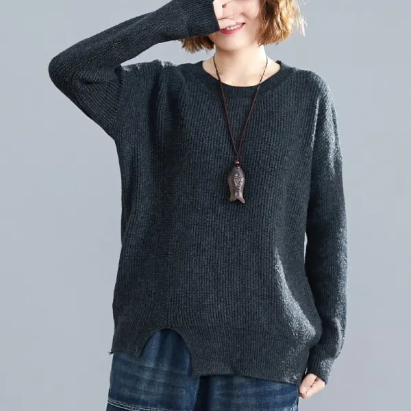 플랜글로벌 여성 루즈핏 포인트 스웨터cth