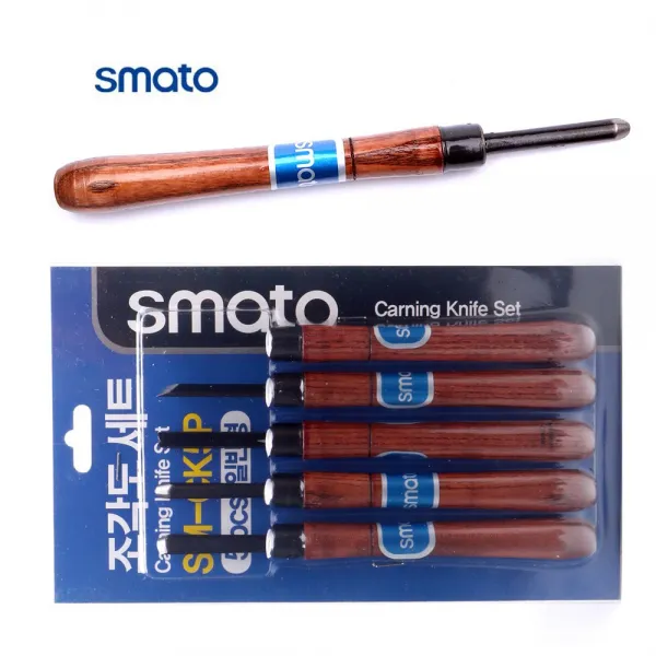 스마토 조각도 5본조 세트 환도 삼각도 창도 평도 6mm 9mm 셋트 조각칼 조각끌 나무 조각 칼 목공용 조각도셋트 조각도세트 조각칼셋트 5PCS 목조각 목공구