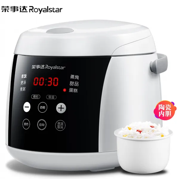 로얄 스타 (Royalstar) 전기밥솥 전기밥솥 지능도자기 담력 1.6l 용량 흰색, 단일상품
