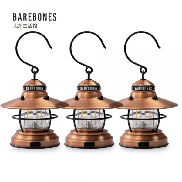 BAREBONES Beibang 베어본즈랜턴 복고풍랜턴 LED조명 레트로조명 불멍 캠핑호롱불 캠핑용랜턴 감성차박, 고전 구리 3 개개