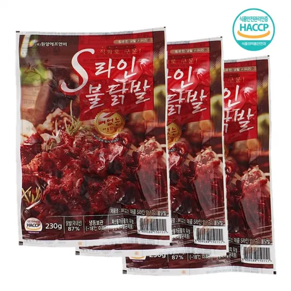 원앙에프엔비 S라인 불닭발 무뼈 230g*3팩