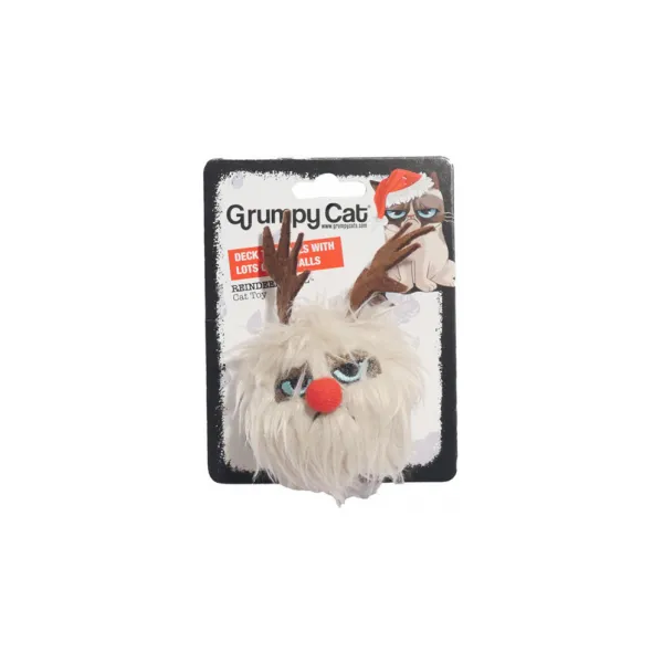 영국 그램피캣 불쾌한 고양이 냄새 얼굴 애완동물 털 개 장난감 소리 인형 놀림 민트 스틱 밀크색 사슴뿔 고양이 볼